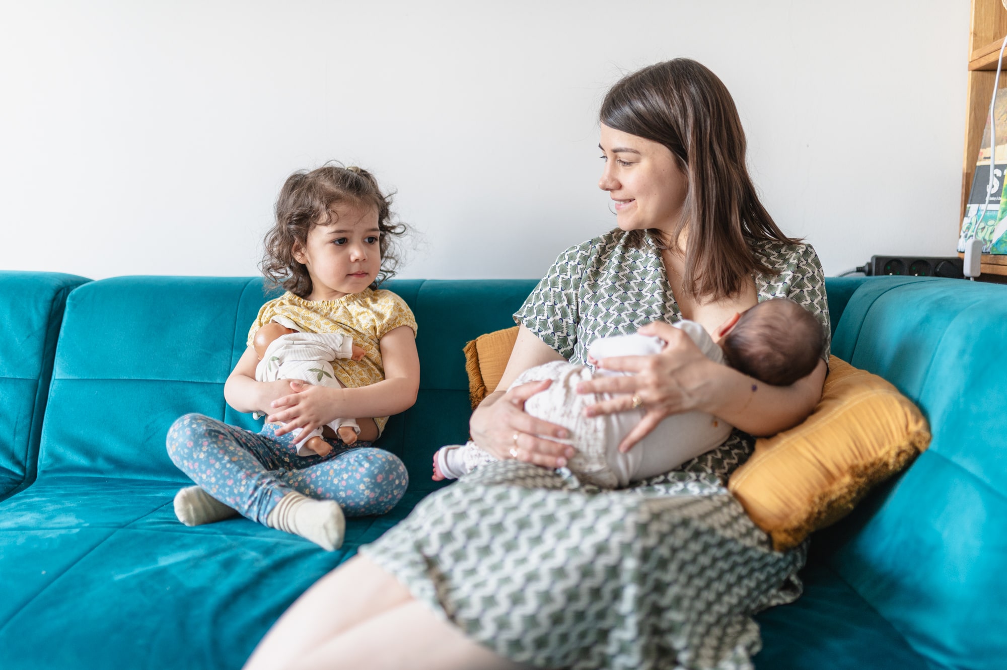 Séance photo famille à Lyon après la naissance d’un bébé